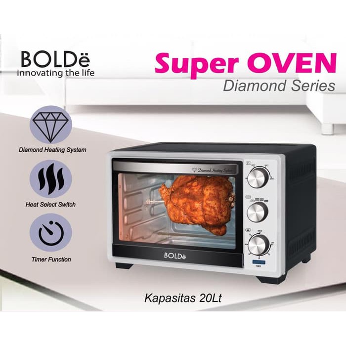 BOLDe Super Oven 20 Liter - Oven Listrik BOLDe - Diamond Series