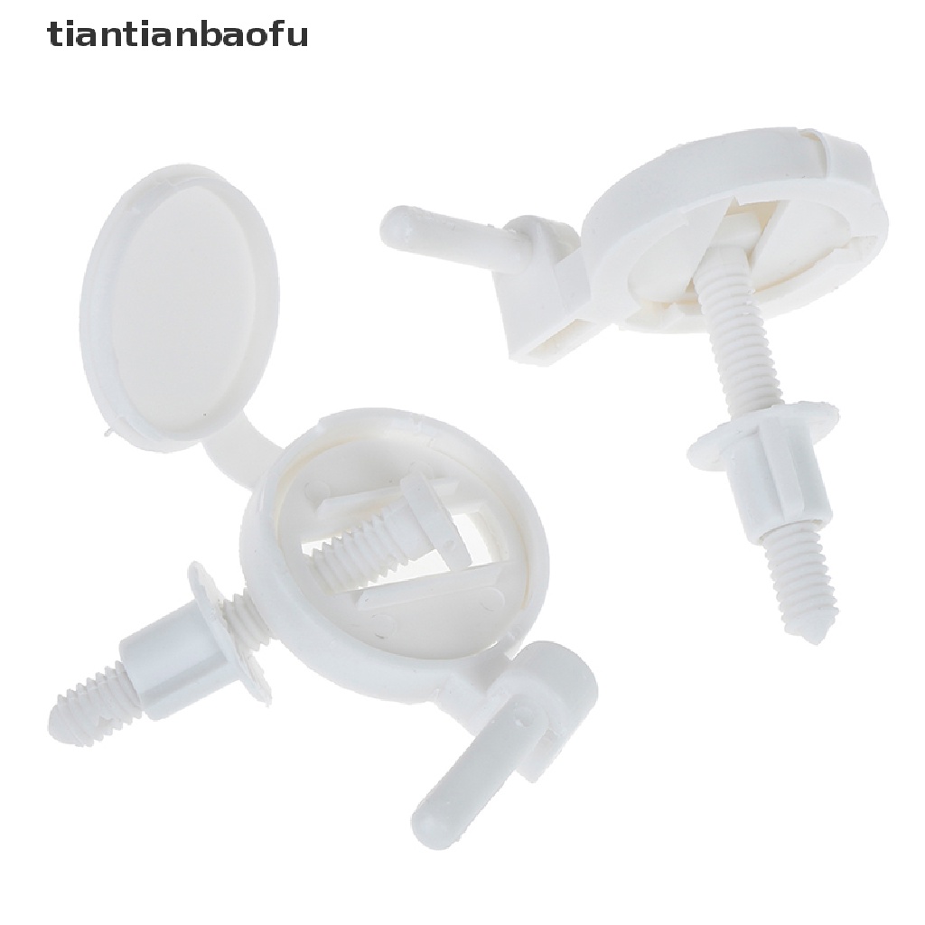 [tiantianbaofu] 1set/2Pcs Plastic Toilet Seat Screws Fixings Fit Toilet Seats Hinges Repair Tools Boutique