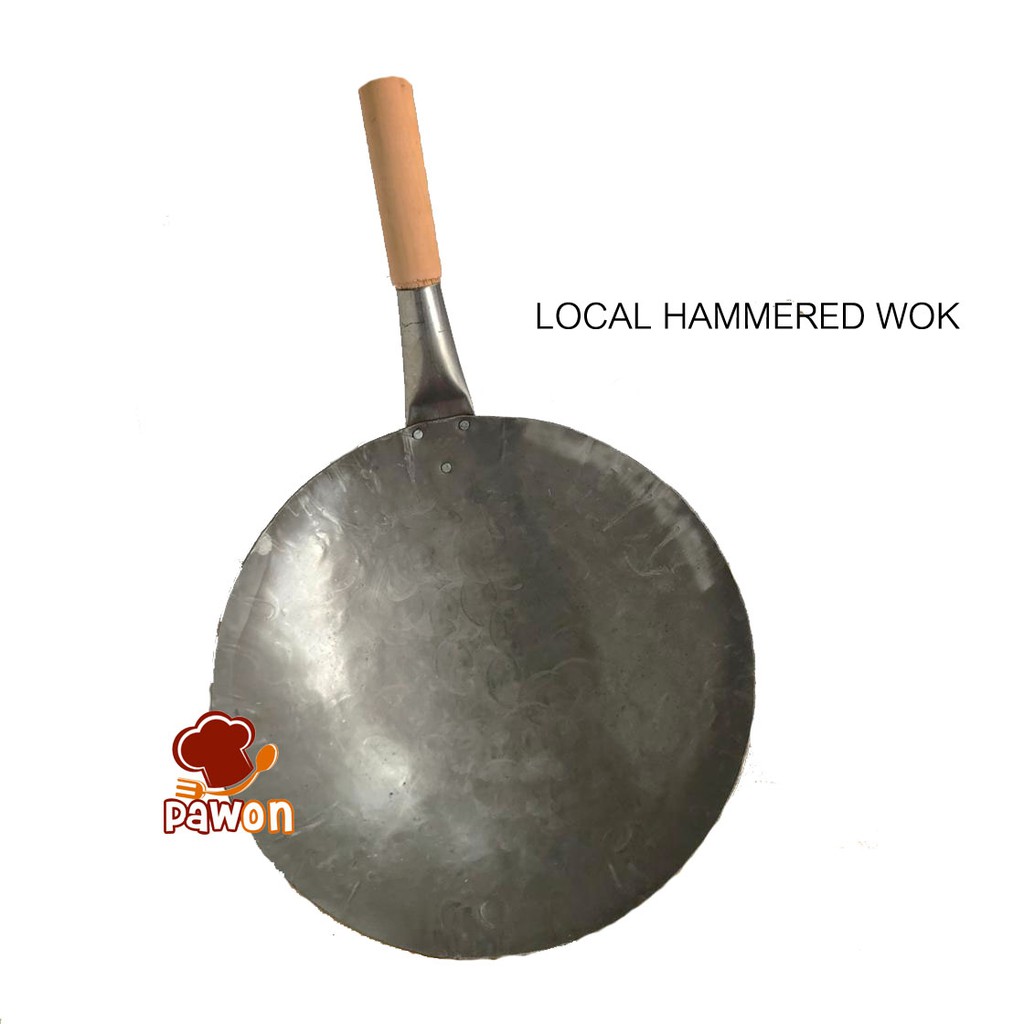 35Cm Bundle Spatula Wajan Wok Baja 35Cm Dengan Spatula Tebal 1,8Mm