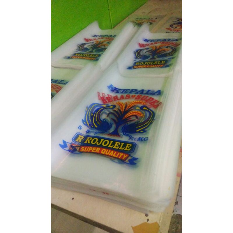 

sablon plastik beras 3 warna