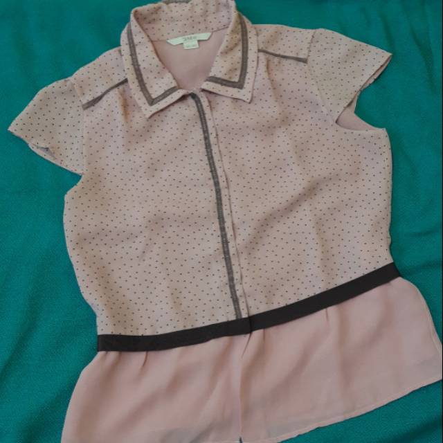 KOREAN CHIFFON polkadot pink