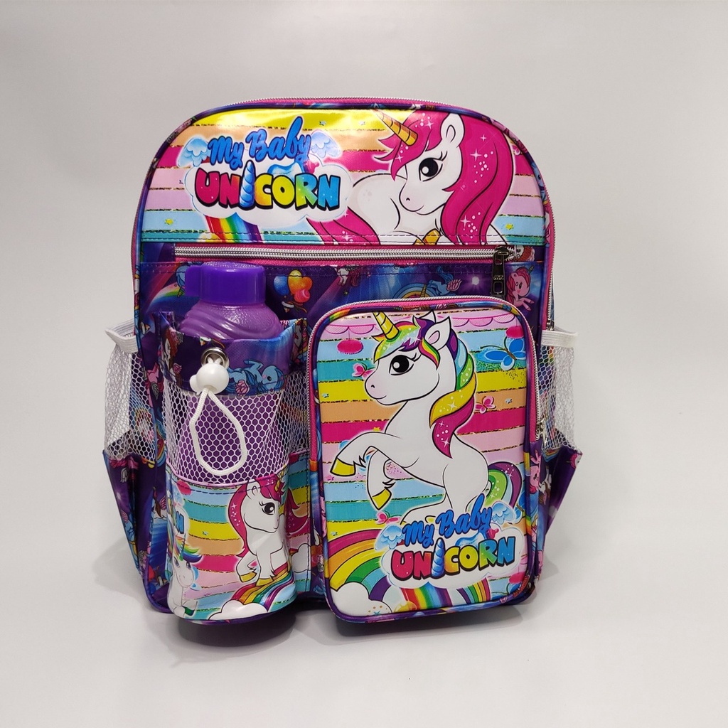 Tas Ransel Kecil Anak Unicorn / Untuk TK sampai SD / Gratis Botol Minum / Termurah dan Kualitas Terb