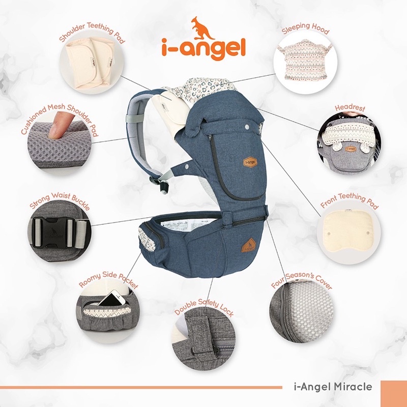 i-Angel Miracle 4 fungsi - Gendongan bayi /Hipseat Baby Carier