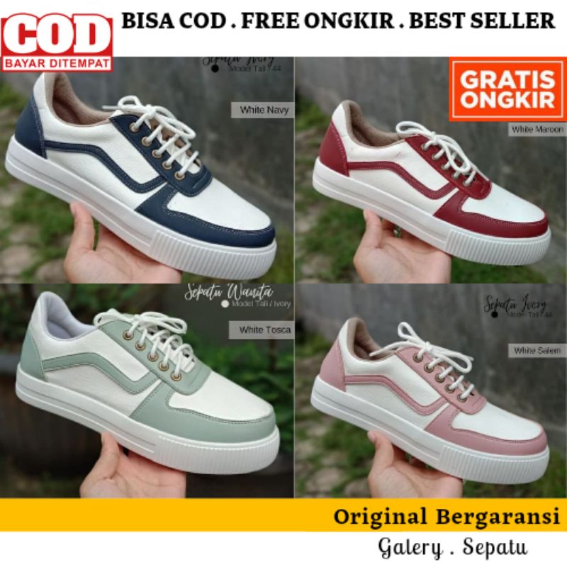 Sepatu Sneakers Wanita Sepatu Wanita Tali One Love Original Sneaker WedgesWanita Wedges Tali Wanita 