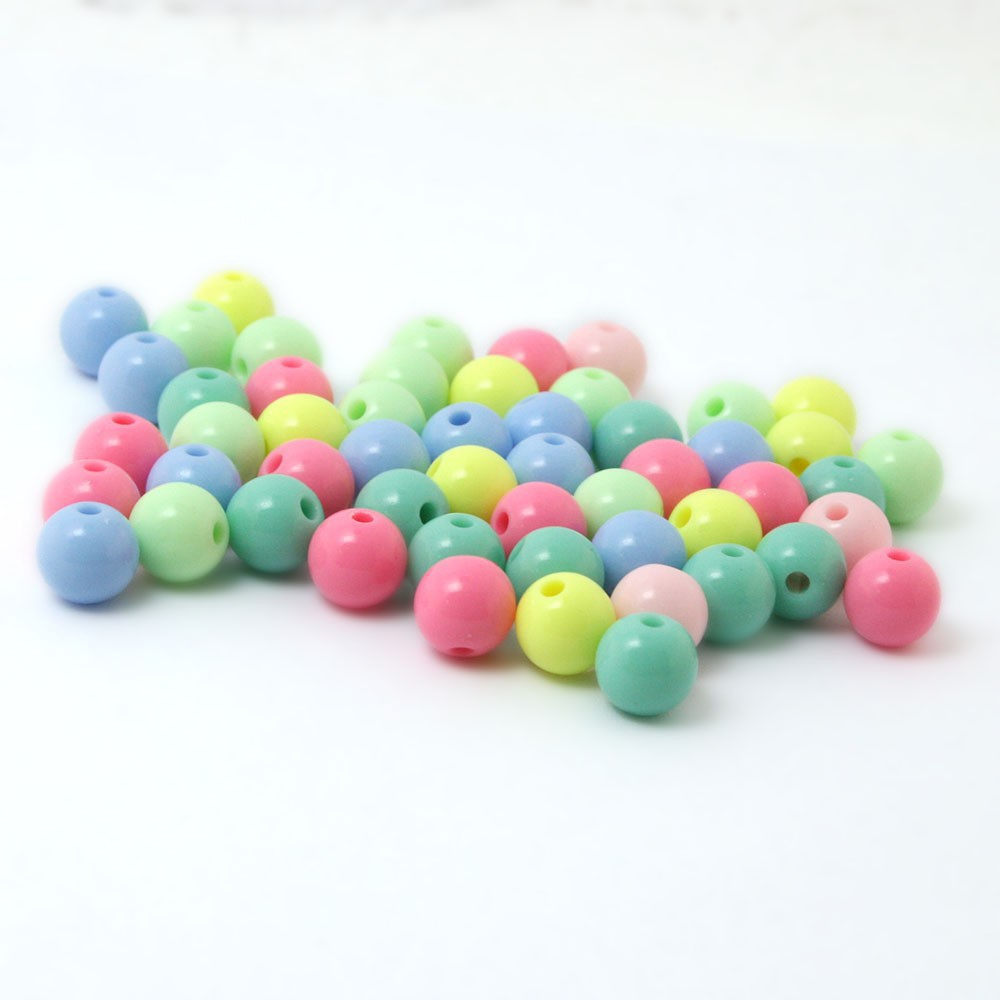 4 MM-12 MM Candy Color Acrylic Round Ball Spacer Beads For Jewelry Making DIY Jewelry Accessories For Handicrafts