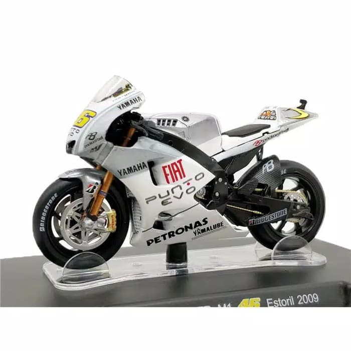 Diecast Valentino Rossi Estoril 2009 Miniatur MotoGP Yamaha Leo Models