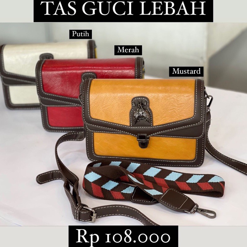 TAS SELEMPANG IMPORT MODEL GUCI LEBAH EKSENTRIK DAN CLASSY