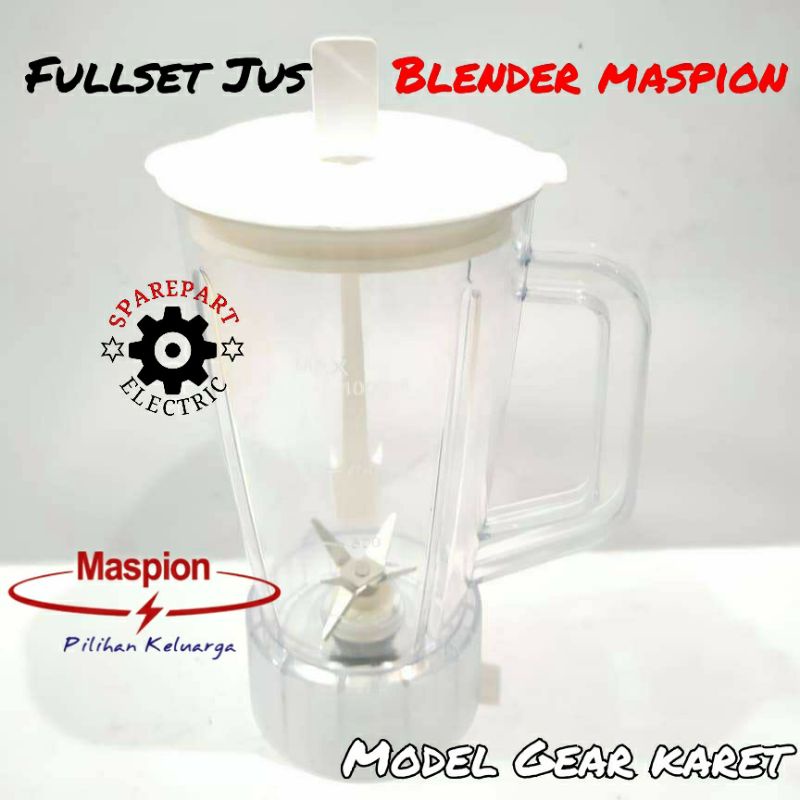 FULLSET PISAU + GELAS JUS ANTI BOCOR BLENDER MASPION GIGI KARET MT 1206 1204 1213 1214