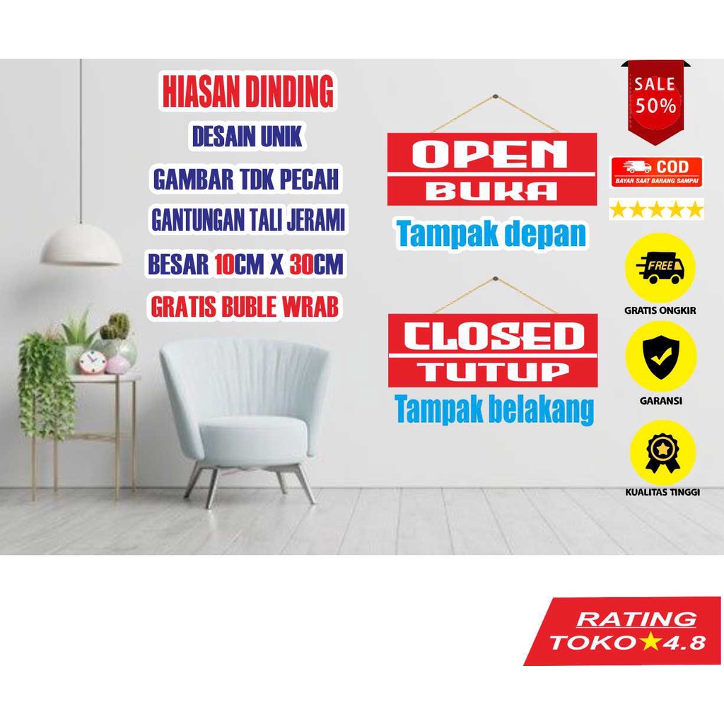 HIASAN DINDING TOKO KAYU MURAH MINIMALIS DIY OPEN CLOSE BOLAK BALIK GANTUNGAN PINTU CAFE UNIK