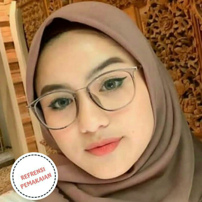 Kacamata Anti Radiasi Kacamata Oval Pria Wanita - Ammi Clear 6166