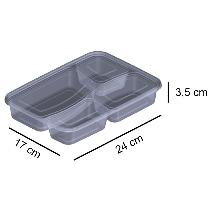 Thinwall Victory Bento 4 Sekat / Thinwall Bento / Tempat Makan Bento