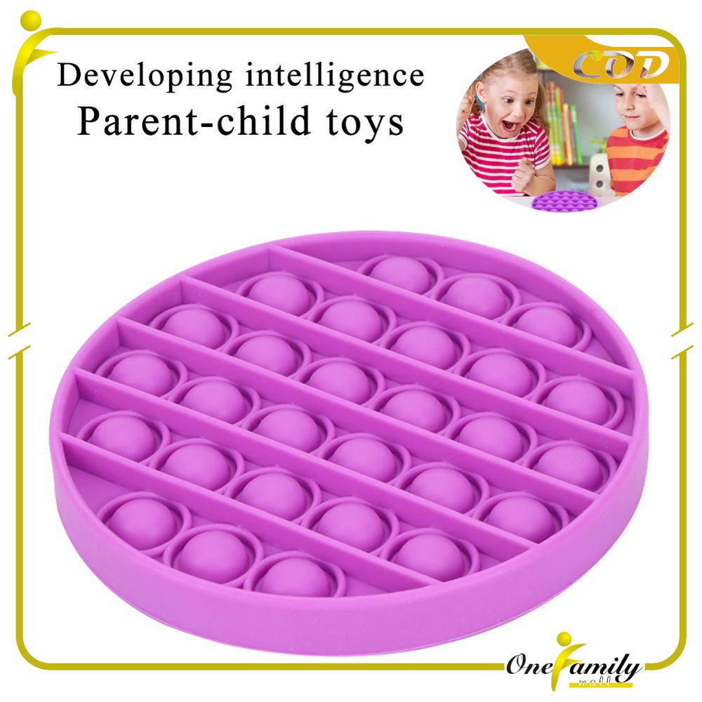 ONE-M131 Mainan Pop It Rainbow Karakter Fidget Push Pop It Among Us Bulat Pop Its Mainan Anak-4
