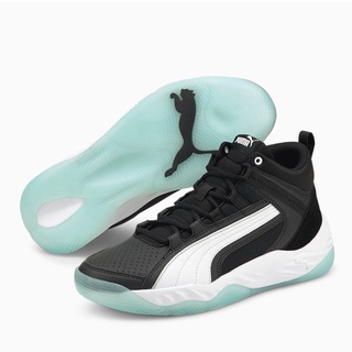 white and black puma basketball shoes