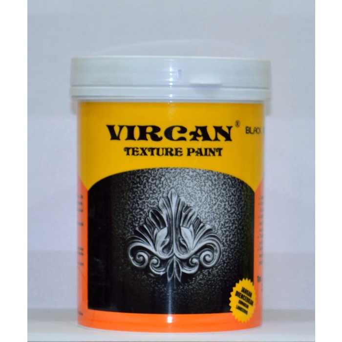 Vircan 1kaleng 1300g Cat Tekstur paint Speaker hitam black sound