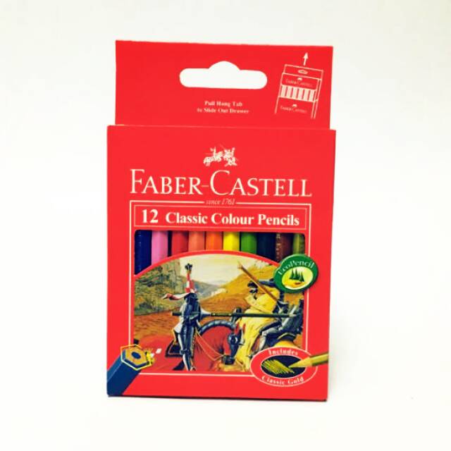 Jual Faber Castell Classic Colour Pencil Isi 12 Pendek | Shopee Indonesia