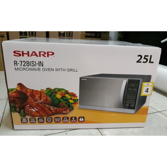 Microwave Oven with Grill Sharp 25 Liter R-728(S)IN - Silver - Garansi Resmi 1 Tahun