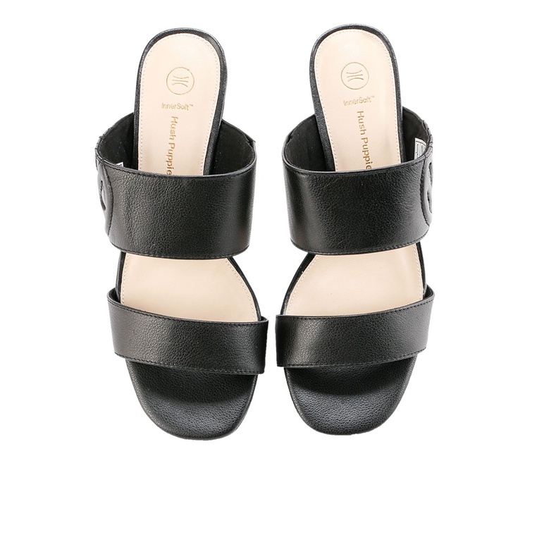 SANDAL HEEL KULIT HUSH PUPPIES HEELS WANITA ORIGINAL ASLI HITAM HW01