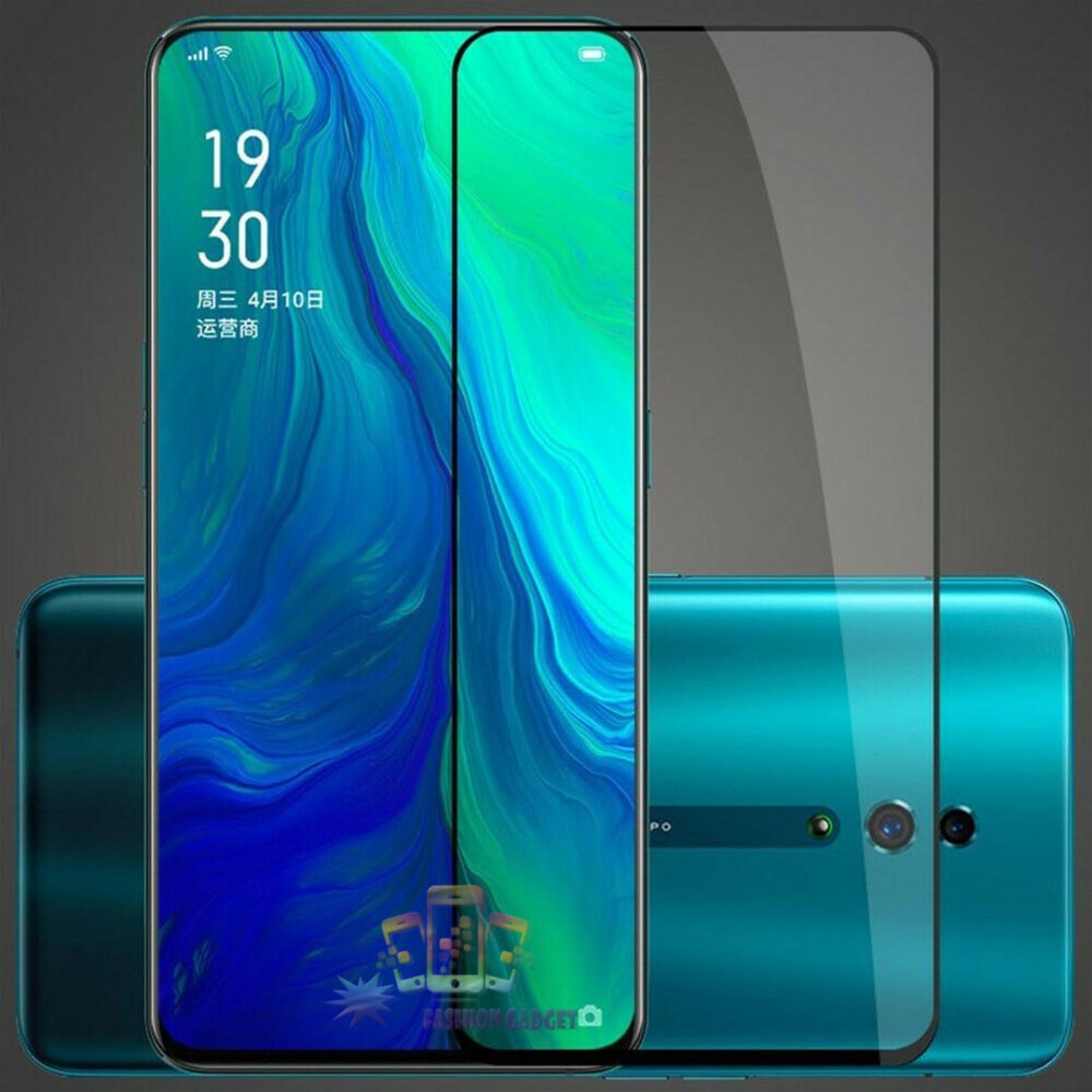 Tempered Glass Oppo Reno 6,4 Full Black / Pelindung Layar HP Oppo Reno 6,4 / Anti Gores Kaca - HITAM