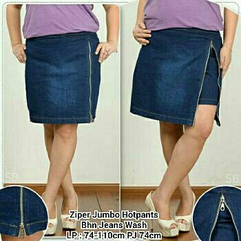 Sb Collection Celana Rok Dewi Hot Pant Jeans Jumbo Wanita