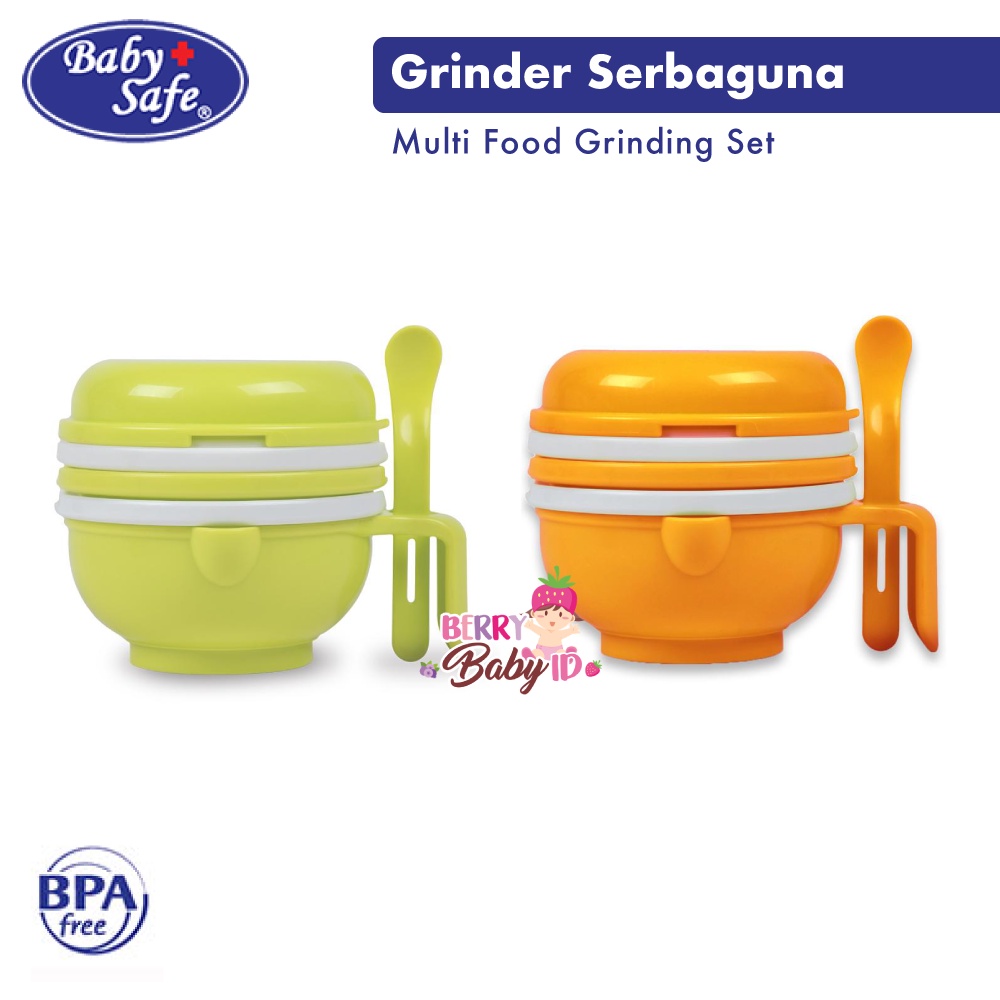 Baby Safe Multi Food Grinding Set Grinder Pengolah Makanan Bayi AP014 BBS080 Berry Mart