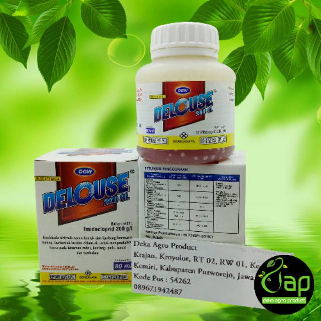 INSEKTISIDA DELOUSE 200SL 80ML - bahan aktif imidakloprid cair
