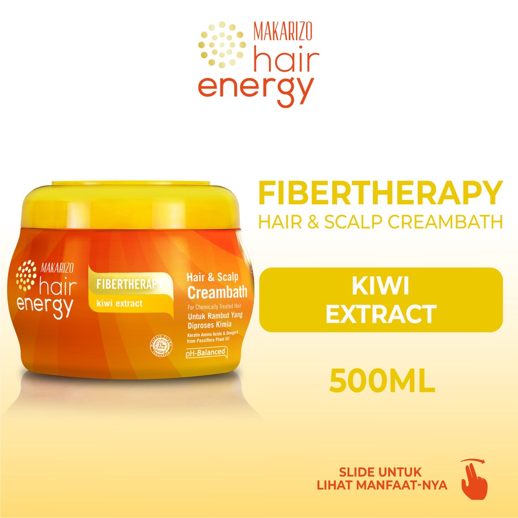 Makarizo Hair Energy Hair Scalp Creambath Kiwi 500gr FREE SANITIZER-1