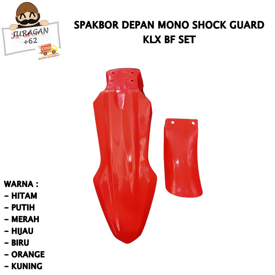 SPAKBOR SET KLX BF BIG FOOT 150 250 DTRACKER DEPAN COVER LUMPUR MONOSHOCK D TRACKER