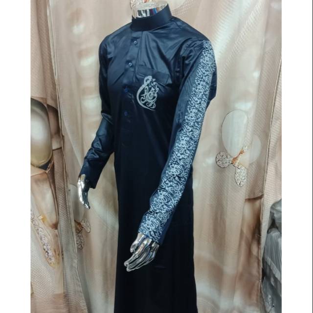 GAMIS JUBAH AL HARAMAIN IMPORT MESIR MODEL KALIGRAFI KANCING