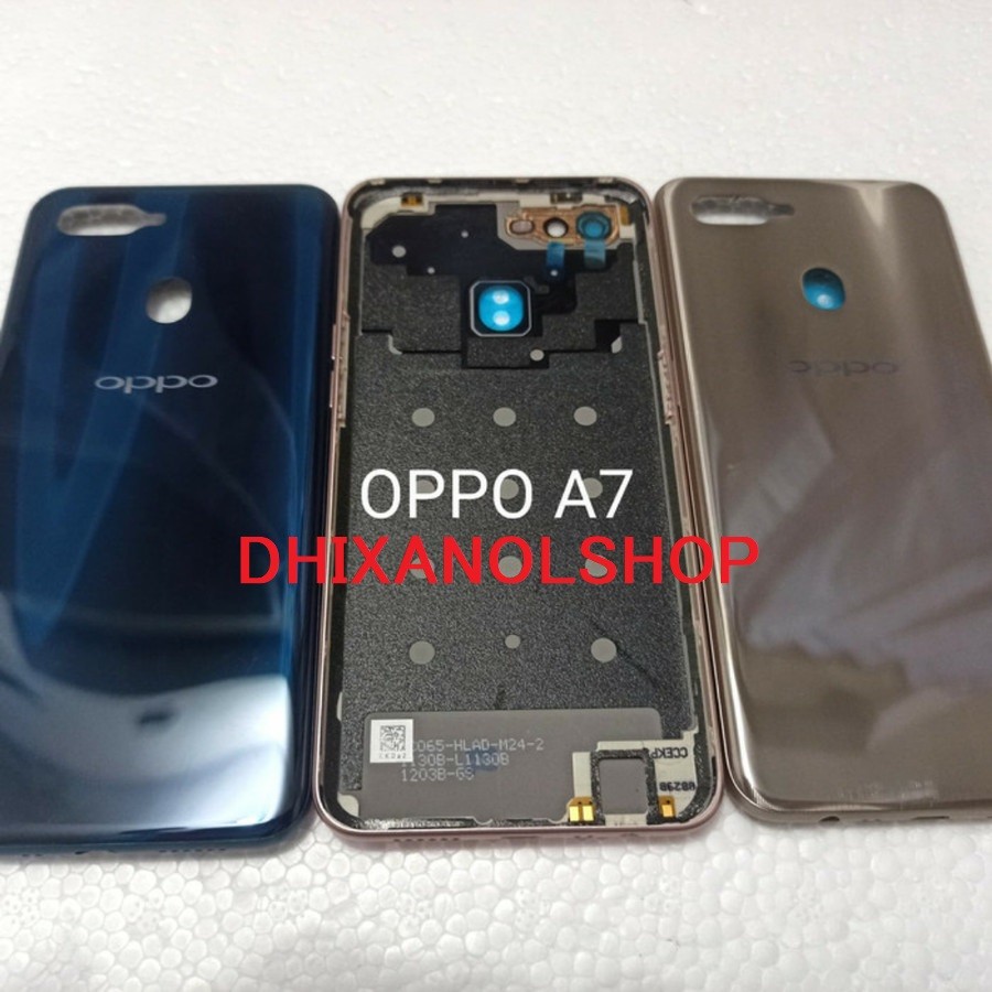 BACK CASING FULLSET PLUS BEZEL TULANG HP  OPPO A7