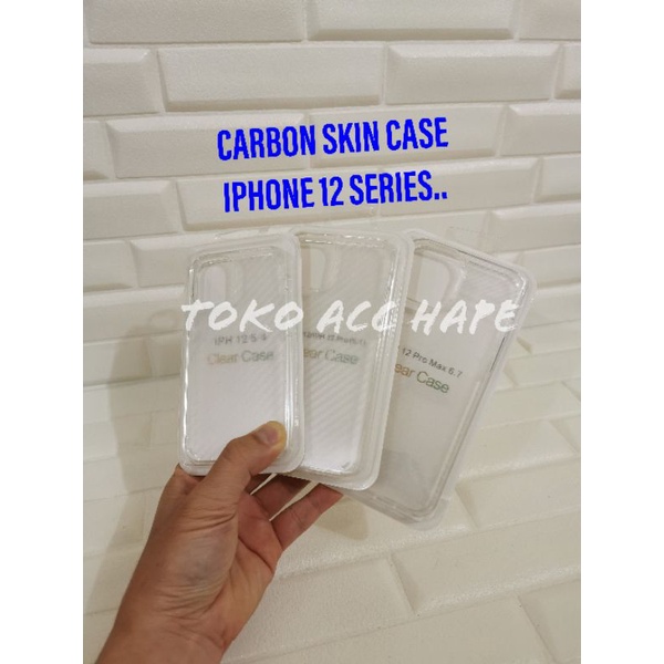 IPHONE 12 MINI/12/12PRO/12 PRO MAX CARBON SKIN CASE BENING/CLEAR HIGHCOPY PREMIUM