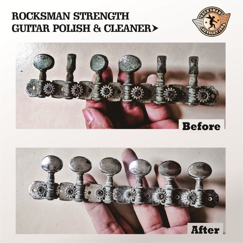 Pembersih Gitar berbahan metal dan chrome - Rocksman Metal Polish and Cleaner for guitars