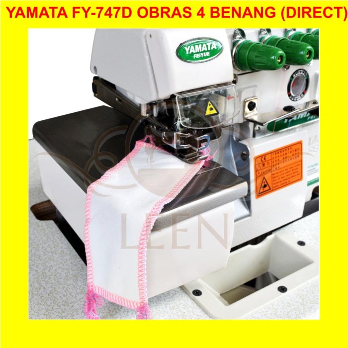 SET LENGKAP Mesin Obras Direct Servo YAMATA FY-747D 747 4 Benang LEEN