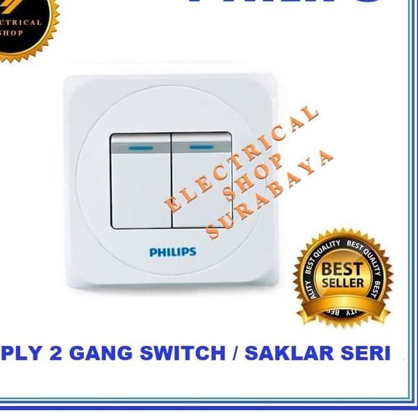 I Trend Philips Simply 2 Gang Switch Ib Saklar Seri Putih Grosir Double I Shopee Indonesia
