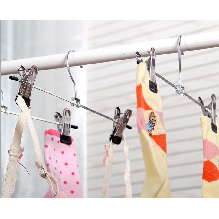 Hanger / Gantungan Baju / Kaos kali / Baju Dalam Model JEPIT bahan Besi Serbaguna