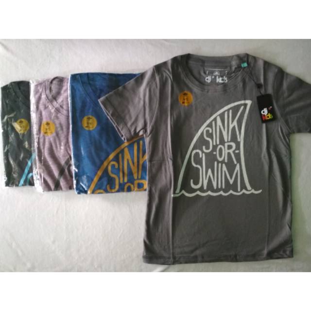 Promo Kaos Distro Anak Cowok Premium Dj Kids Sink or Swim Murah/ Keren/ Gaul