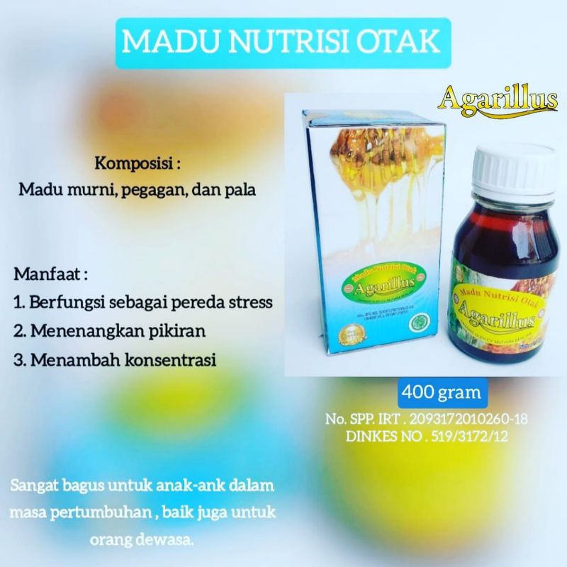 

Agarillus Madu Otak Membantu mencerdaskan Otak dan memberi nutrisi keotak