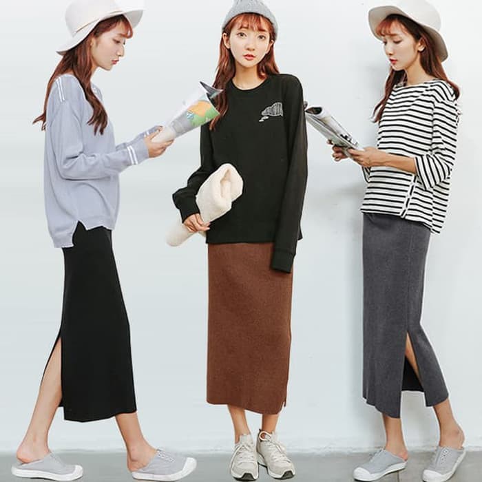 

^^Ty96 8009Rosalinda Knit Pencil SkirtRok RajutRok kerjaRok pencil