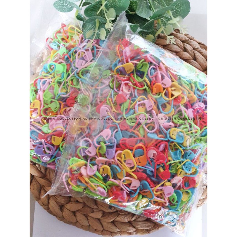 [Grosir] Peniti Plastik Pengganti Kokot Udang Strap Mask) 500pcs dan 1000pcs| Penanda rajut