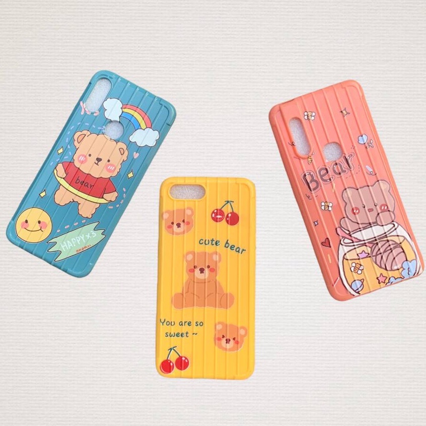 Case Koper Oppo A37 A33 A3s A5s A12 A7 A71 A83 A39 A57 A1k A31 A5 A9 2020 f1s f5 f11 Motif Cute Bear