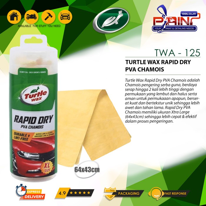 Turtle Wax Rapid Dry PVA Chamois TWA-125