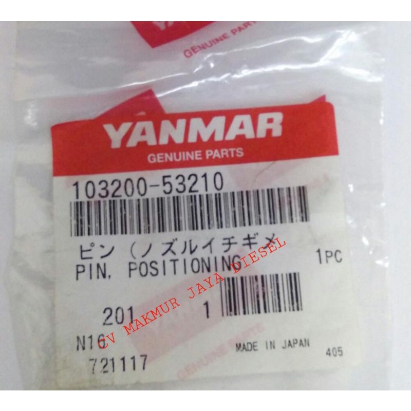 Pin Positioning/Pin Nozzle 6 Aym/Wst/Wet 103200-53210 Yanmar Genuine Parts