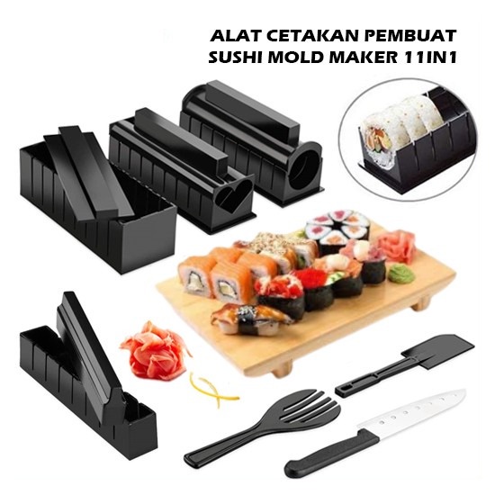 VOM-SUSHI MAKER PROFESSIONAL 10 SET / CETAKAN SUSHI LENGKAP 0349