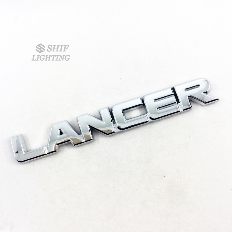 1 x ABS Chrome LANCER Letter Logo Car Auto Rear Emblem Badge Sticker Decal For MITSUBISHI LANCER