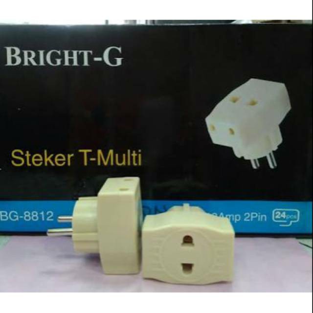 STEKER T Multi 3 Cabang | COLOKAN CABANG Bright G Kwalitas SNI KAN