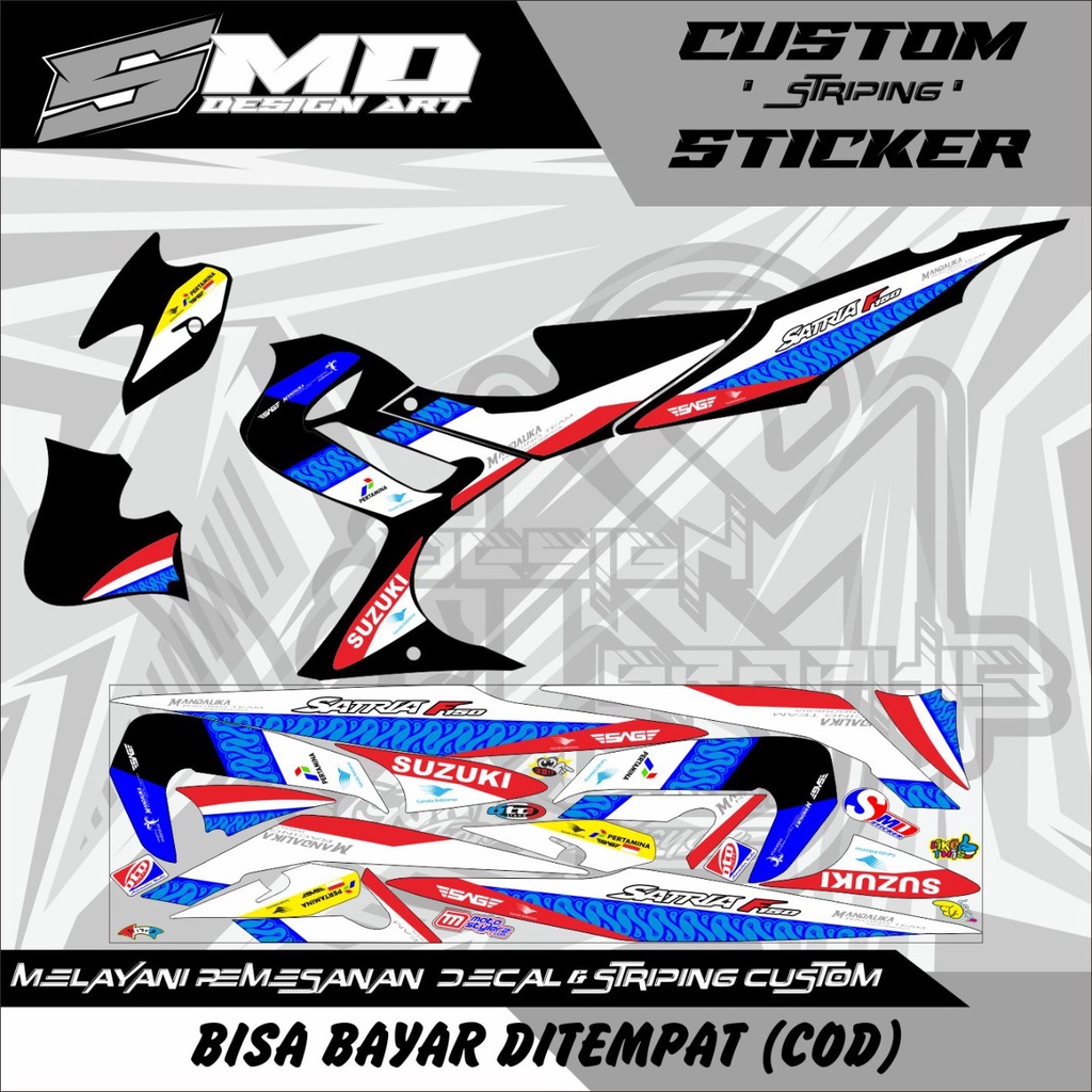 STRIPING VARIASI MOTOR SATRIA FU BARONG MANDALIKA