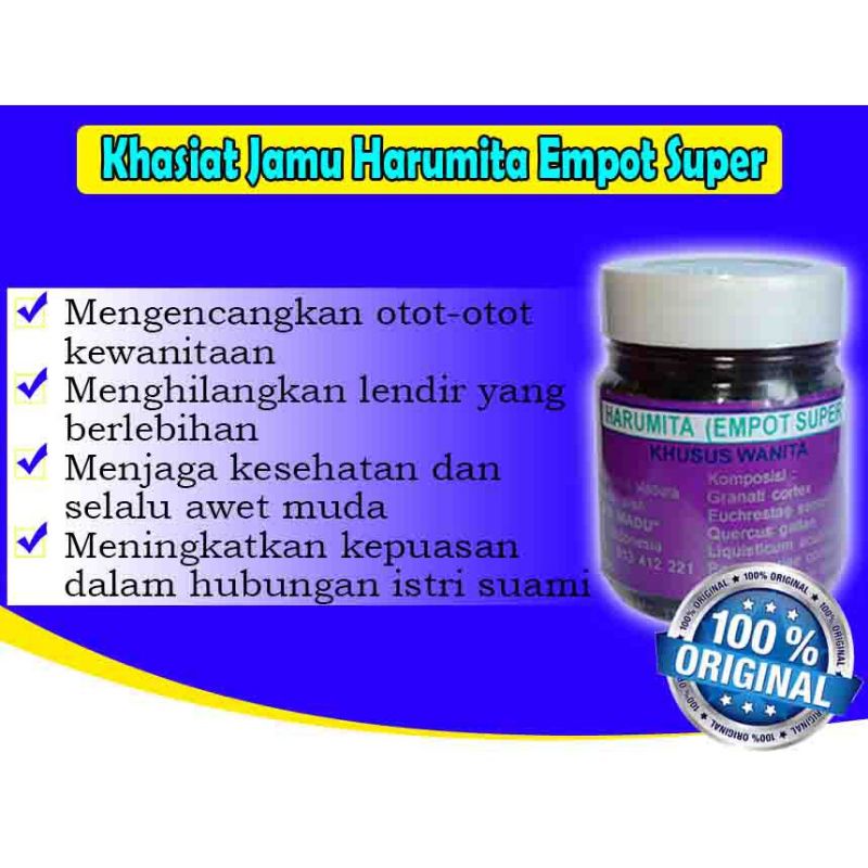 ‼️READY‼️JAMU EMPOT SUPER MADURA / JAMU SUPER EMPOT ASLI MADURA /HARUMITA/ MERAPATKAN MISS V / KEWANITAAN