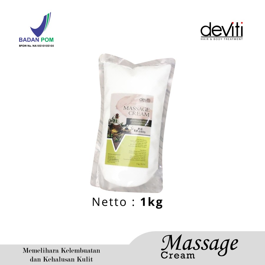 Deviti Refill Massage Cream Aromatherphy Krim Pijat Melembabkan dan Menghaluskan Kulit