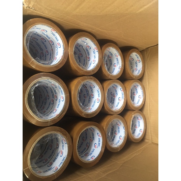 LAKBAN BENING ( 1 DUS )  PUTIH &amp; COKLAT - STAR TAPE - Selotip Isolasi Clear Cokelat Putih Lengket Kuelitas Terbaik Murah 90 Yard X 45 mm (2 Inch) - Tape Perekat Pengikat Pelengket Lakban Murah Lakban Kualitas Terbaik