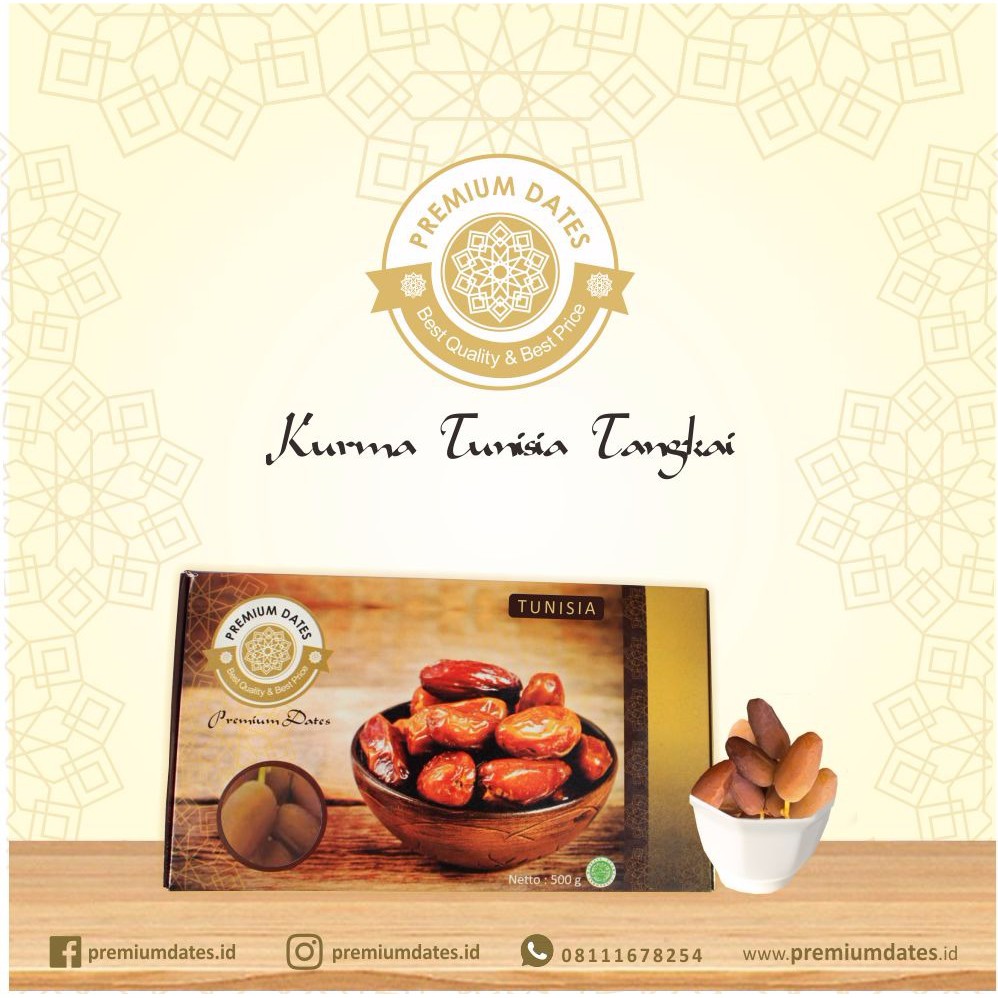 

Premium Dates" Kurma Tunisia Tangkai _500 gram