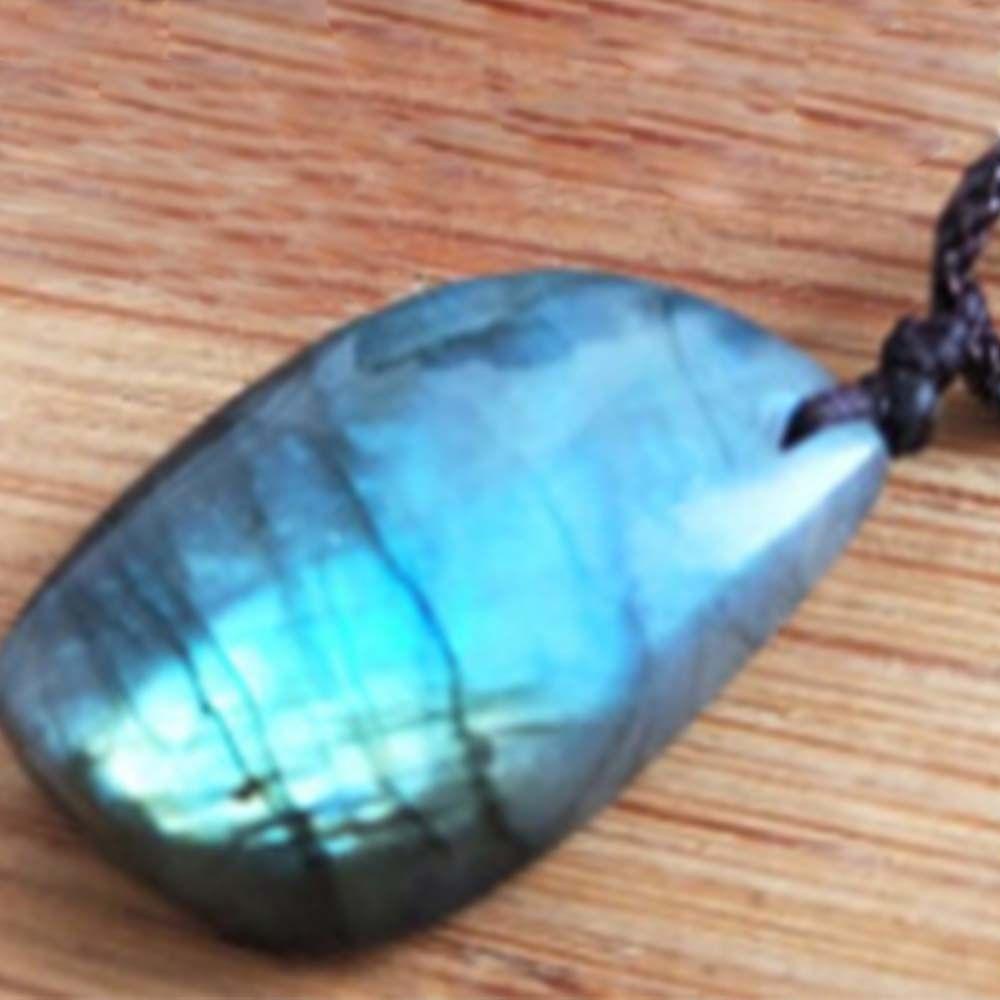 NEEDWAY Needway Pendant Liontin Pesona Hadiah Batu Permata Labradorite Stone Necklace